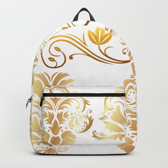 Filigree gold and golden crown Backpack