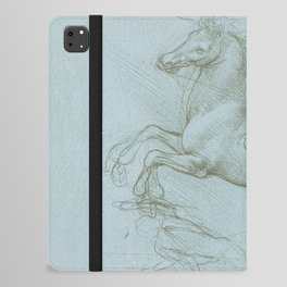 Mounted soldier on Horseback by Leonardo Da Vinci iPad Folio Case