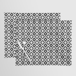 Black Ornamental Arabic Pattern Placemat