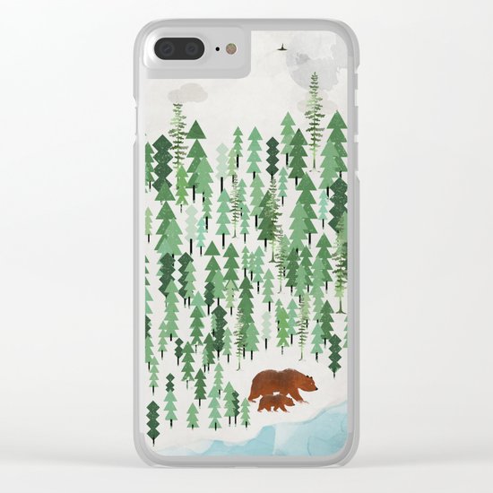 the green forest Clear iPhone Case