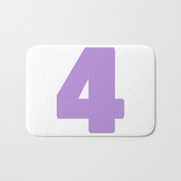 4 (Lavender & White Number) Bath Mat
