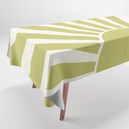 Sage green retro Sun design Tablecloth