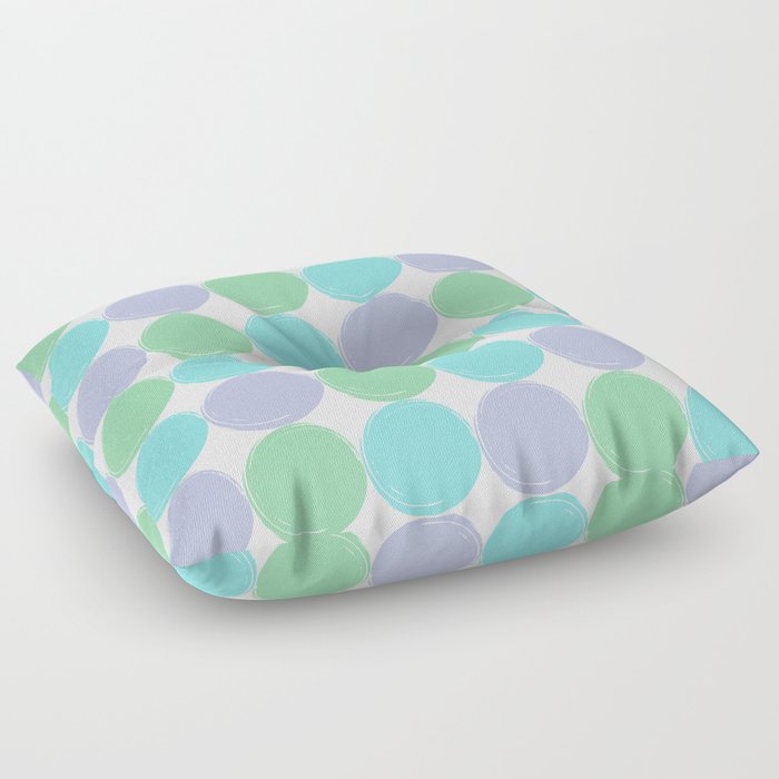 Vintage Dotted Pattern - Multicolor Floor Pillow