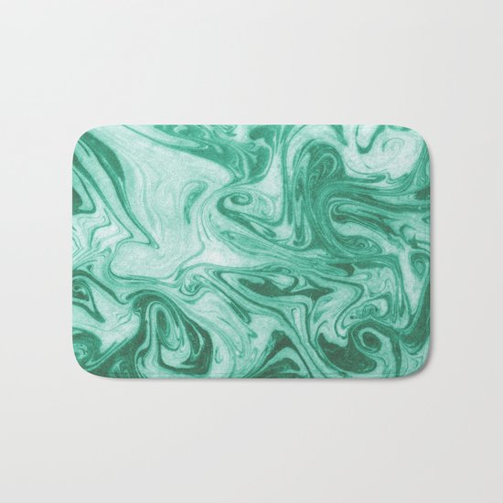 Eiji - modern minimal marbled ink paper monoprint printmaking japanese spilled ink artwork Bath Mat