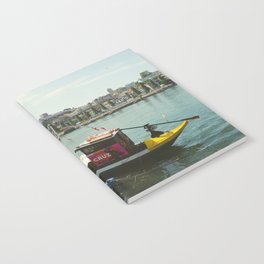 Rabelo boat Douro river | Authentic portuguese ship | Ribeira Porto Portugal Notebook