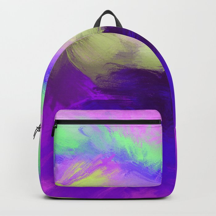 Purple Mountain Dream Abstract Design Backpack