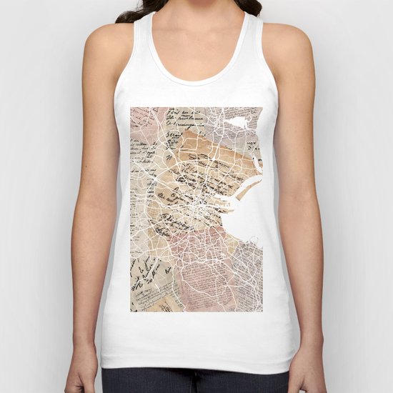 Dublin map Unisex Tank Top