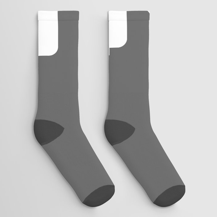 z (White & Grey Letter) Socks