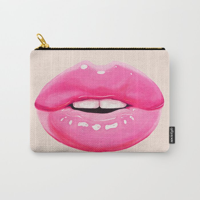 Fashion pink lips I Carry-All Pouch