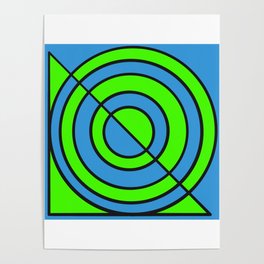 Labyrinth In Blue And Green Poster