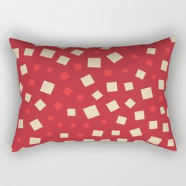 Simple Squares Holiday Cheer Print Rectangular Pillow