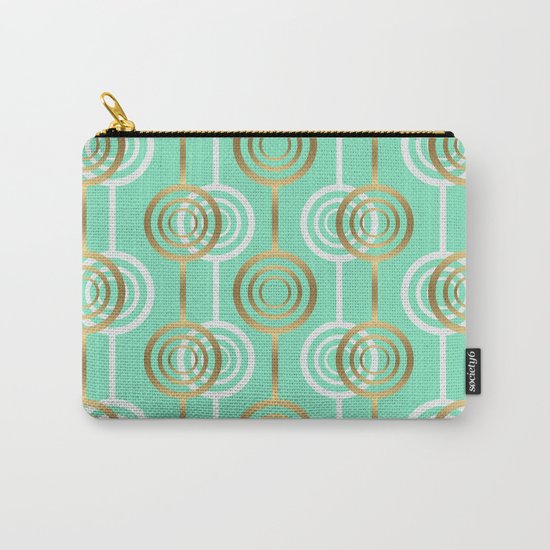 Gold and Mint Carry-All Pouch