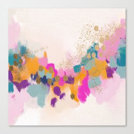 Abstract- `pink, orange, gold Canvas Print