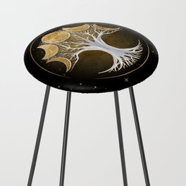 Tree of life and moons Counter Stool