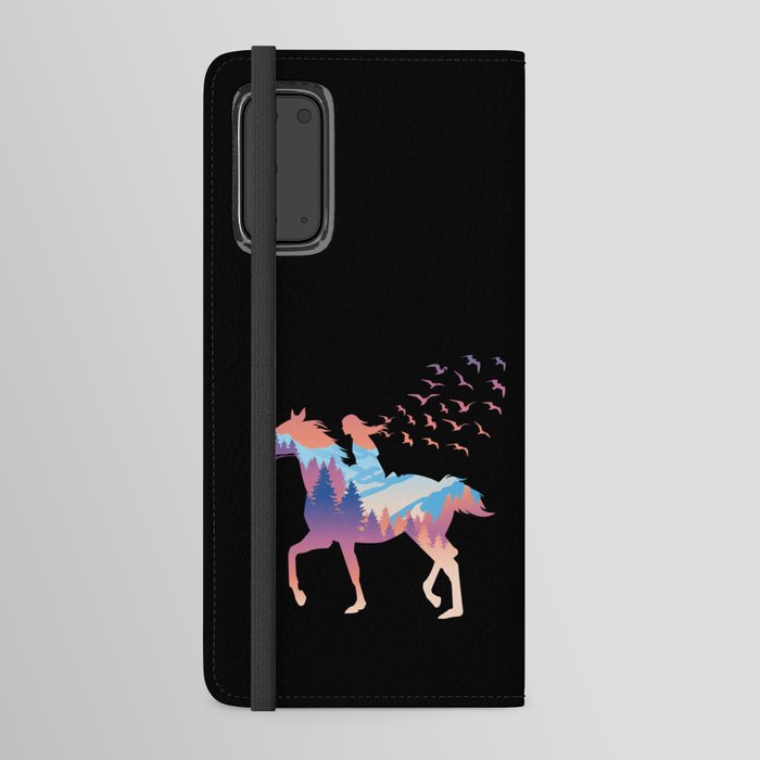 Horse and Girl Forest Ride Android Wallet Case
