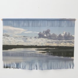 South Africa Photography - Pond Under The Blue Cloudy Sky Wall Hanging