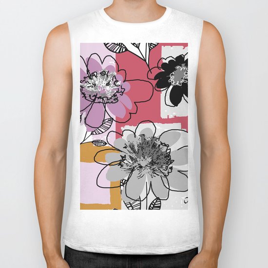 flower patch Biker Tank
