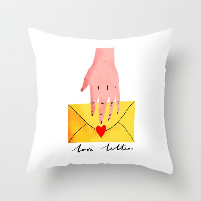 Love Letters Throw Pillow