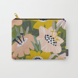 Cozy collection: mix and match happy florals Green love Carry-All Pouch