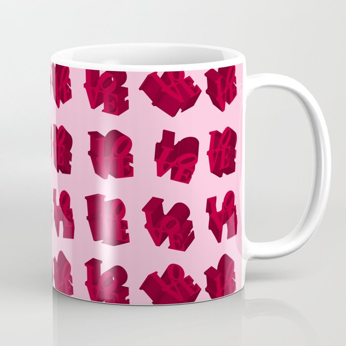 LOVE 3D Icon on pink background Coffee Mug by frostbyte | Society6