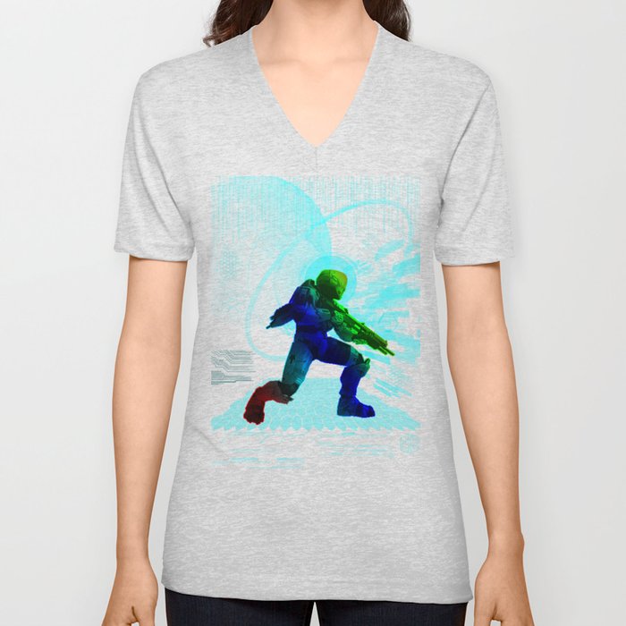 Halo Splash Art V Neck T Shirt