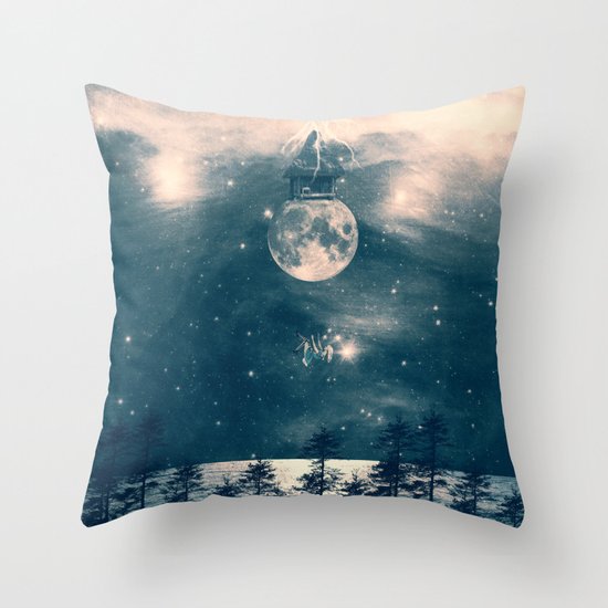 One Day I Fell from My Moon Cottage... Throw Pillow