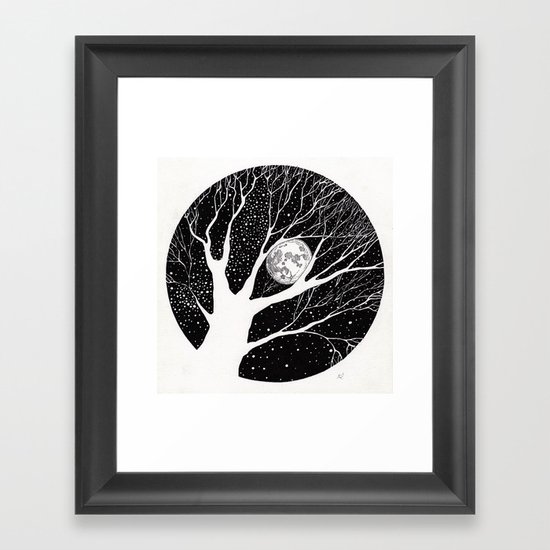 moonlight shadow Framed Art Print