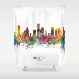 Houston Texas Skyline Shower Curtain