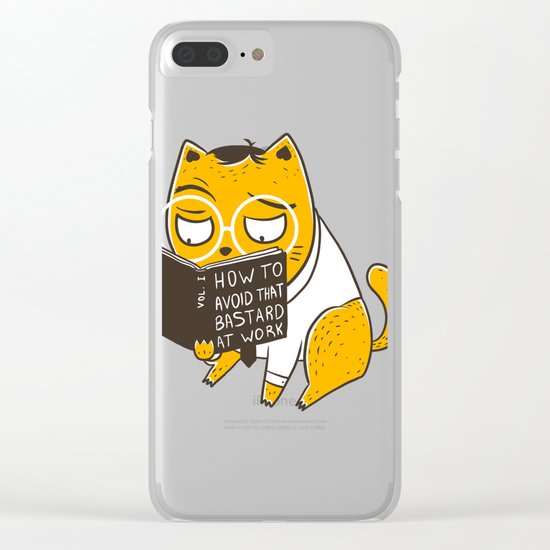 Avoid That Bastard at Work Clear iPhone Case