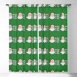 Hay How Are You Christmas Santa Claus White Letters on Green Background Blackout Curtain