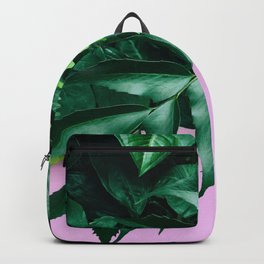 pink and foliage ii Backpack