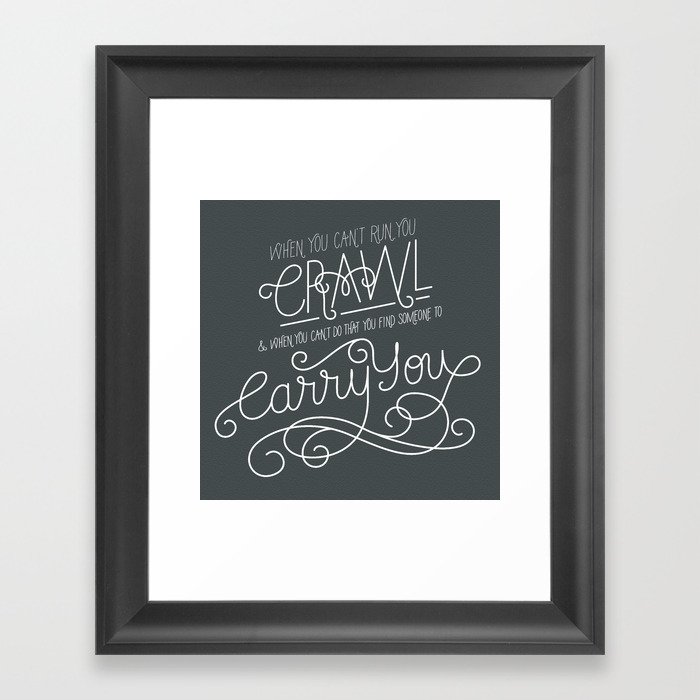 Firefly Quote : Carry You Framed Art Print
