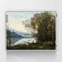 The Moored Boatman by Jean-Baptiste-Camille Corot Laptop Skin