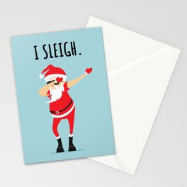 Dabbing Santa I Sleigh Stationery Card