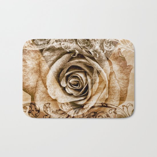 Sepia Bloom Bath Mat