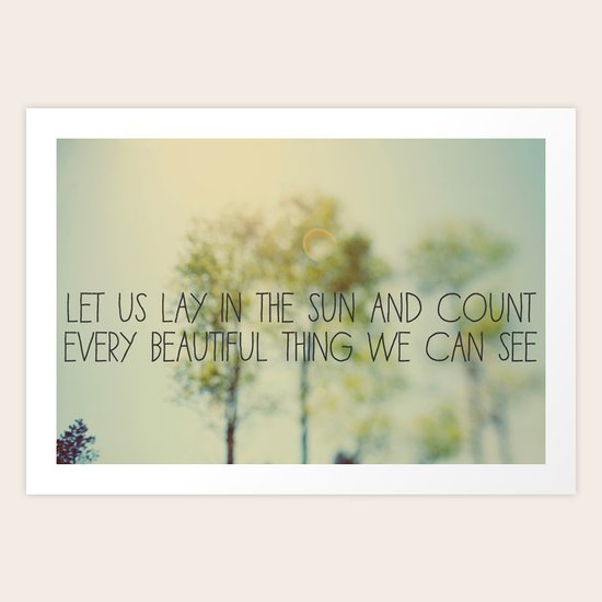Lay in the Sun Art Print by aliciabock Society6