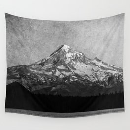 Mt Hood Black and White Vintage Nature Photography II Wall Tapestry
