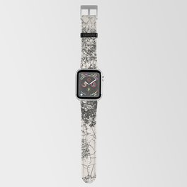 Hanoi Vietnam City Map - Black and White Aesthetic Apple Watch Band