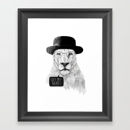 Say my name Framed Art Print