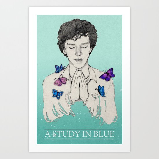 A STUDY IN BLUE Art Print