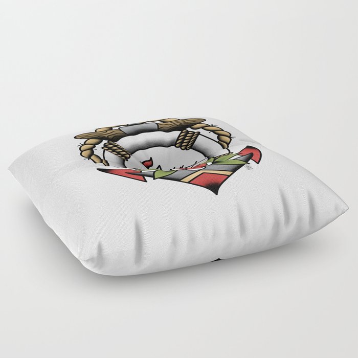 Sinking Ship and Anchor  Floor Pillow