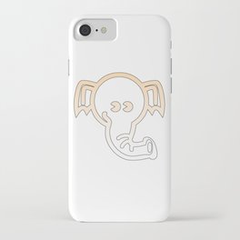 Best Elephant Aesthetic Stylized cute Line Art Yoga iPhone Case