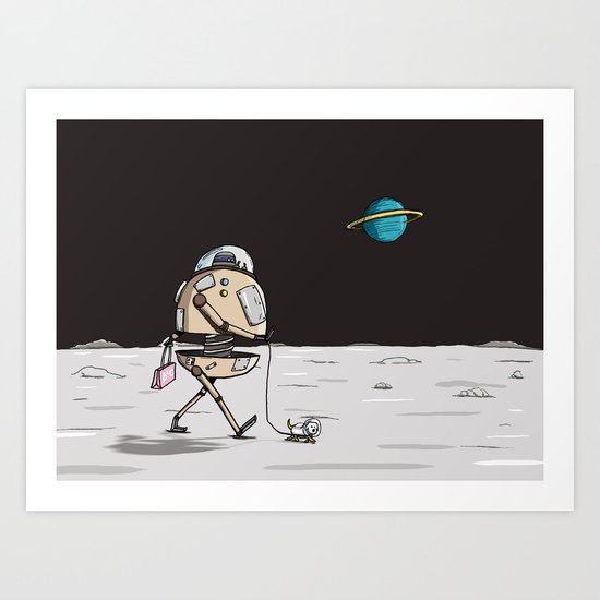 On the moon 1 Art Print