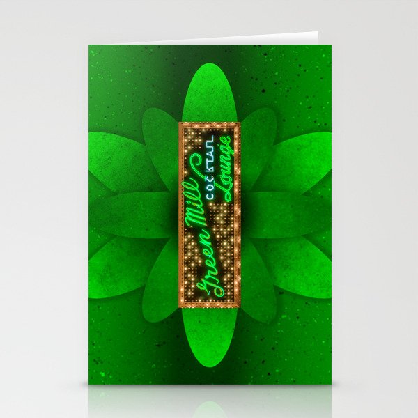 Green Mill Chicago Sign Stationery Cards by Enzwell Artworks Society6