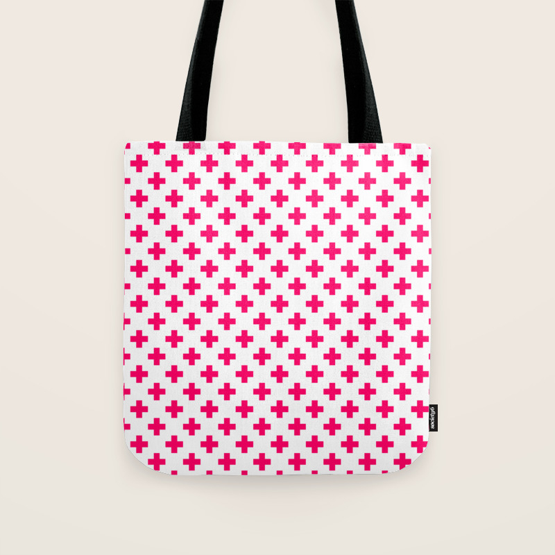 neon pink tote bag