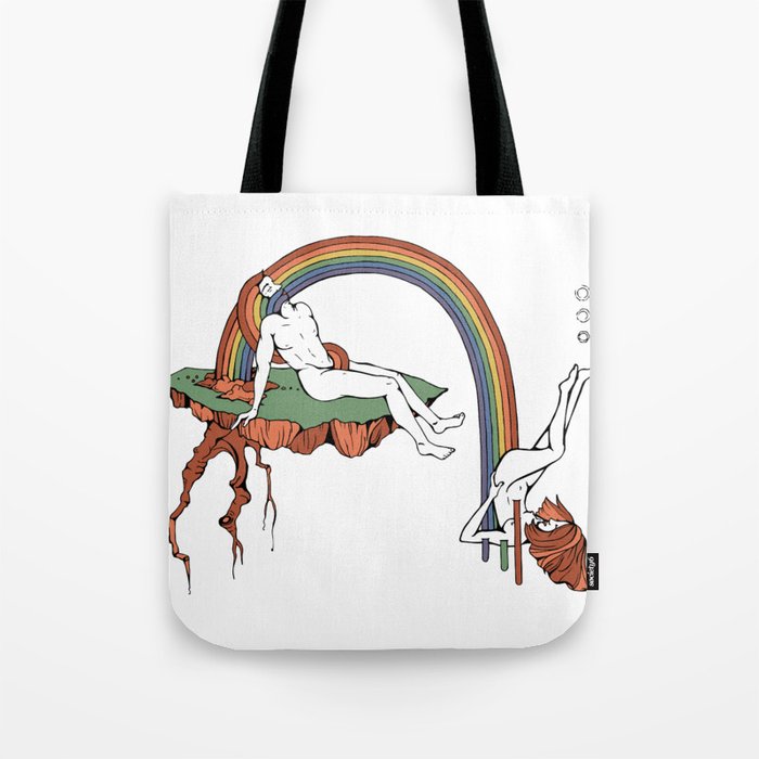 Cut From the Same Rainbow - Lovers Falling in Love Luv Lub Tote Bag