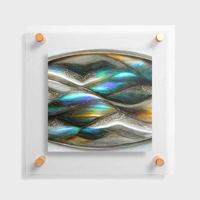 Mother Of Pearl Waves Floating Acrylic Print