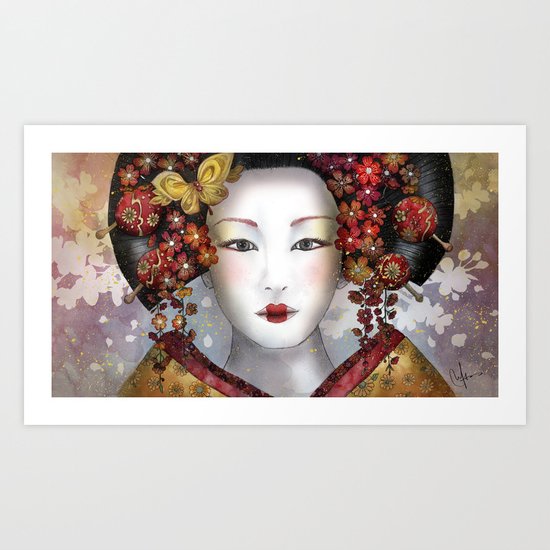 Becoming a Geisha Art Print