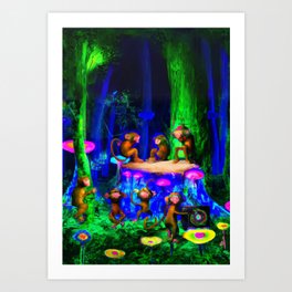 4. Monkey-ing around Art Print