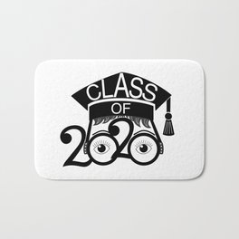 Class of 2020 Graduation Cap with Glasses Bath Mat | Giftsforseniors, Preschoolgraduation, 2020, Classof2020, Seniors, Spectacles, Class, College, Highschool, Drawing 